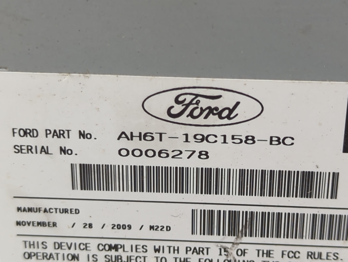 2010 Lincoln Mkz Radio AM FM Cd Player Receiver Replacement P/N:AH6T-19C158-BC Fits OEM Used Auto Parts - Oemusedautoparts1.