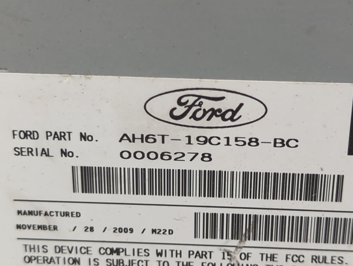 2010 Lincoln Mkz Radio AM FM Cd Player Receiver Replacement P/N:AH6T-19C158-BC Fits OEM Used Auto Parts - Oemusedautoparts1.