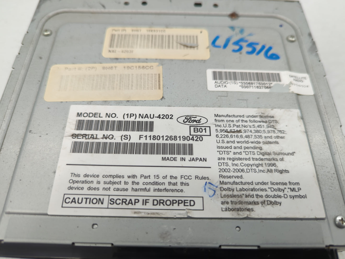 2010 Lincoln Mkz Radio AM FM Cd Player Receiver Replacement P/N:9H6T-19C156-CC Fits OEM Used Auto Parts - Oemusedautoparts1.