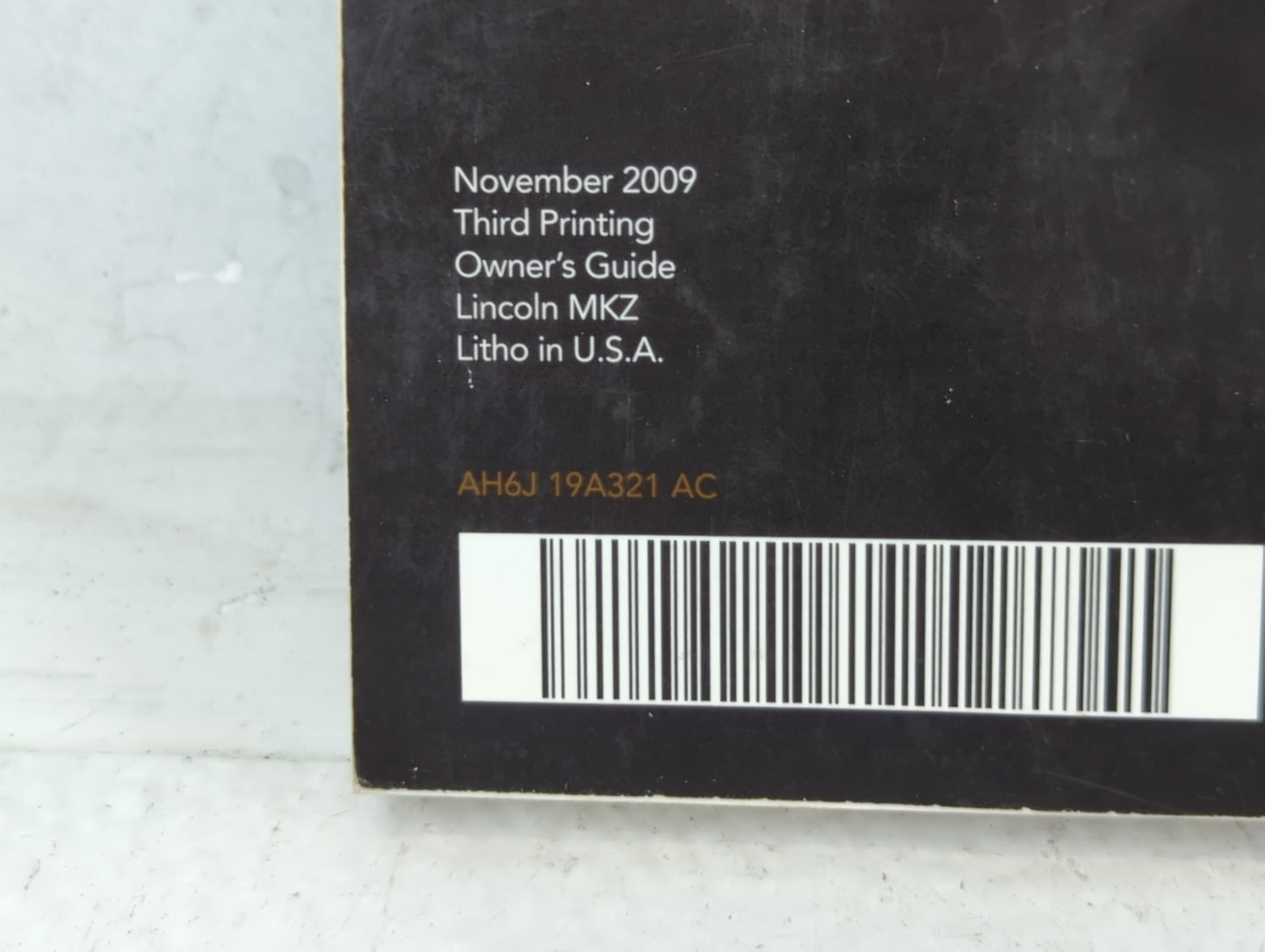 2010 Lincoln Mkz Owners Manual Book Guide P/N:AH6J 19A321 AC OEM Used Auto Parts - Oemusedautoparts1.com