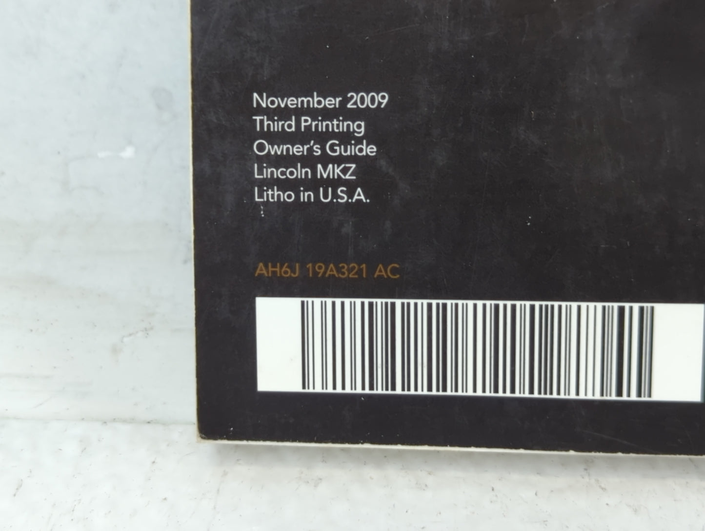 2010 Lincoln Mkz Owners Manual Book Guide P/N:AH6J 19A321 AC OEM Used Auto Parts - Oemusedautoparts1.com