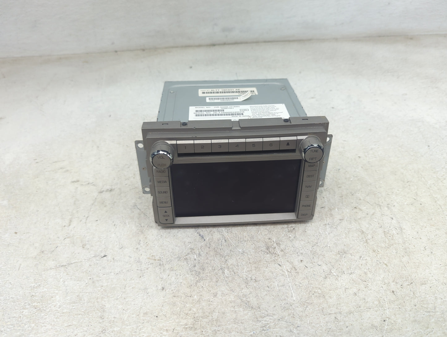 2010 Lincoln Navigator Radio AM FM Cd Player Receiver Replacement P/N:AL7T-18K931-AE NA6W-4215WC Fits OEM Used Auto Parts - 