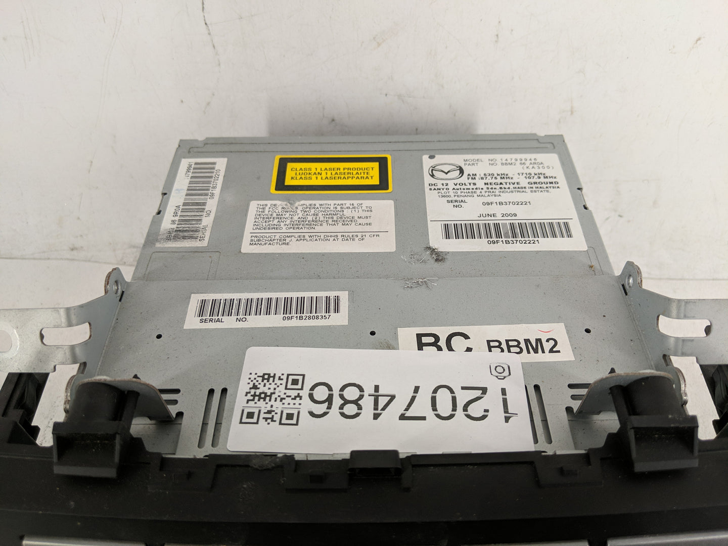 2010 Mazda 3 Radio AM FM Cd Player Receiver Replacement P/N:14799946 BBM2 66 AR0A Fits OEM Used Auto Parts - Oemusedautopart