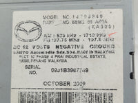 2010 Mazda 3 Radio AM FM Cd Player Receiver Replacement P/N:14799946 Fits OEM Used Auto Parts - Oemusedautoparts1.com