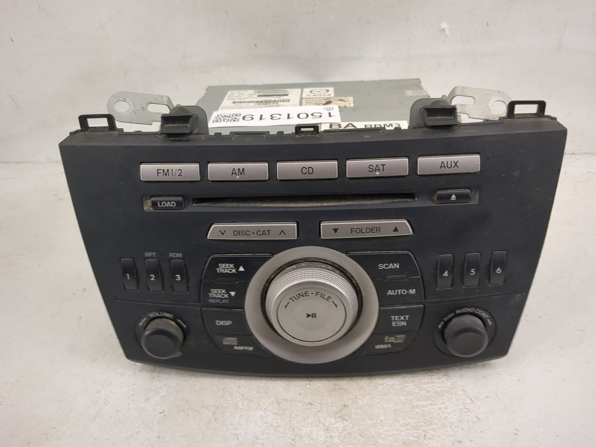 2010 Mazda 3 Radio AM FM Cd Player Receiver Replacement P/N:BBM366ARXA CQ-EM6860AT Fits OEM Used Auto Parts - Oemusedautopar
