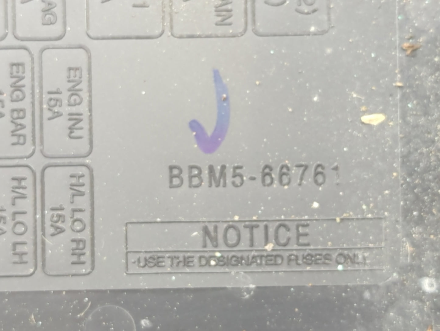 2010 Mazda 3 Fusebox Fuse Box Panel Relay Module P/N:BBM5-66761 BBM6-66761 Fits OEM Used Auto Parts - Oemusedautoparts1.com