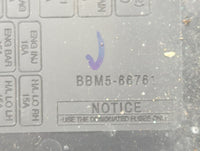 2010 Mazda 3 Fusebox Fuse Box Panel Relay Module P/N:BBM5-66761 BBM6-66761 Fits OEM Used Auto Parts - Oemusedautoparts1.com