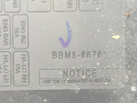 2010-2011 Mazda 3 Fusebox Fuse Box Panel Relay Module P/N:BBM5-66761 BBM6-66761 Fits Fits 2010 2011 OEM Used Auto Parts - Oe