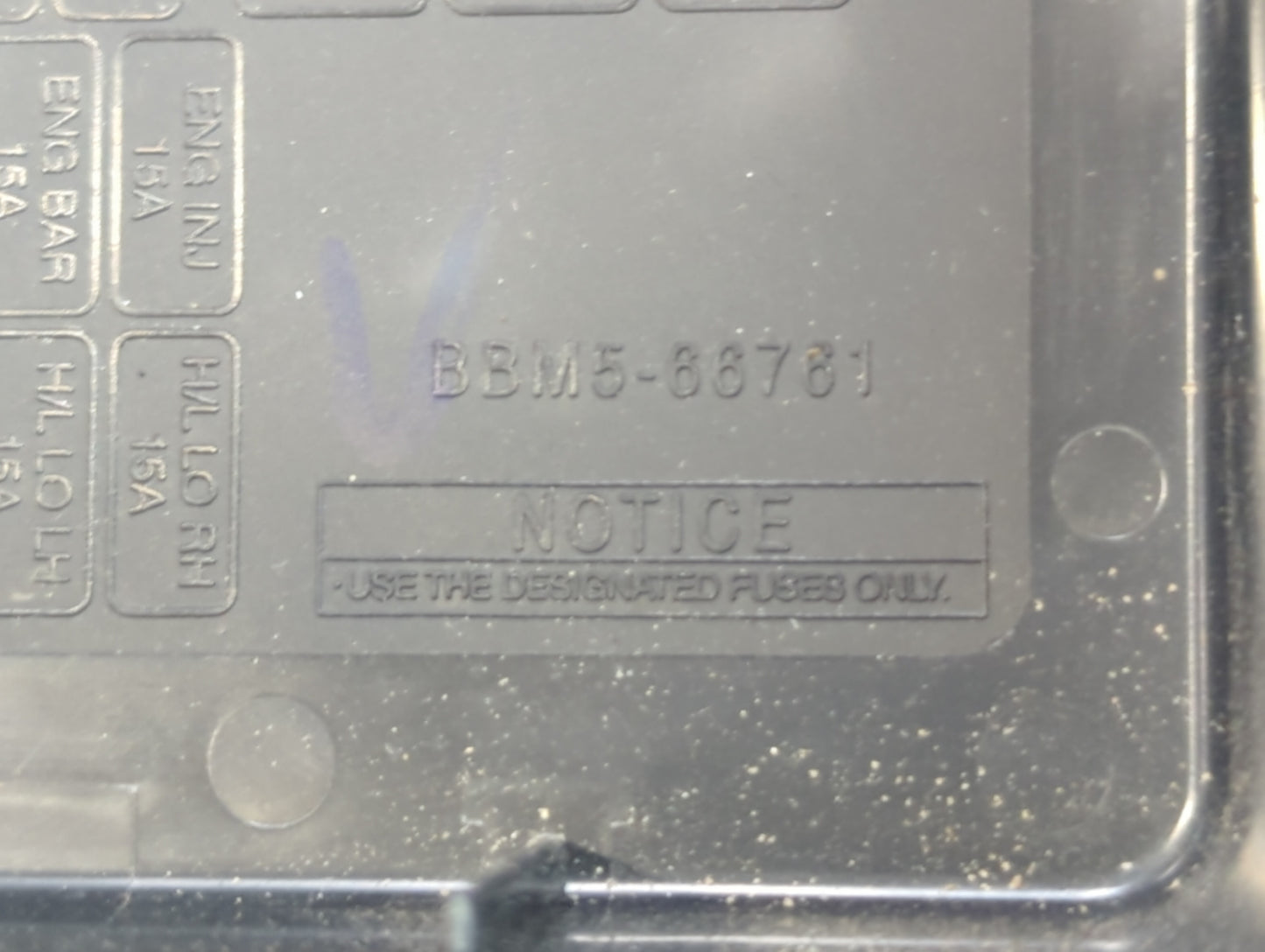 2010 Mazda 3 Fusebox Fuse Box Panel Relay Module P/N:BBM5-66761 Fits OEM Used Auto Parts - Oemusedautoparts1.com