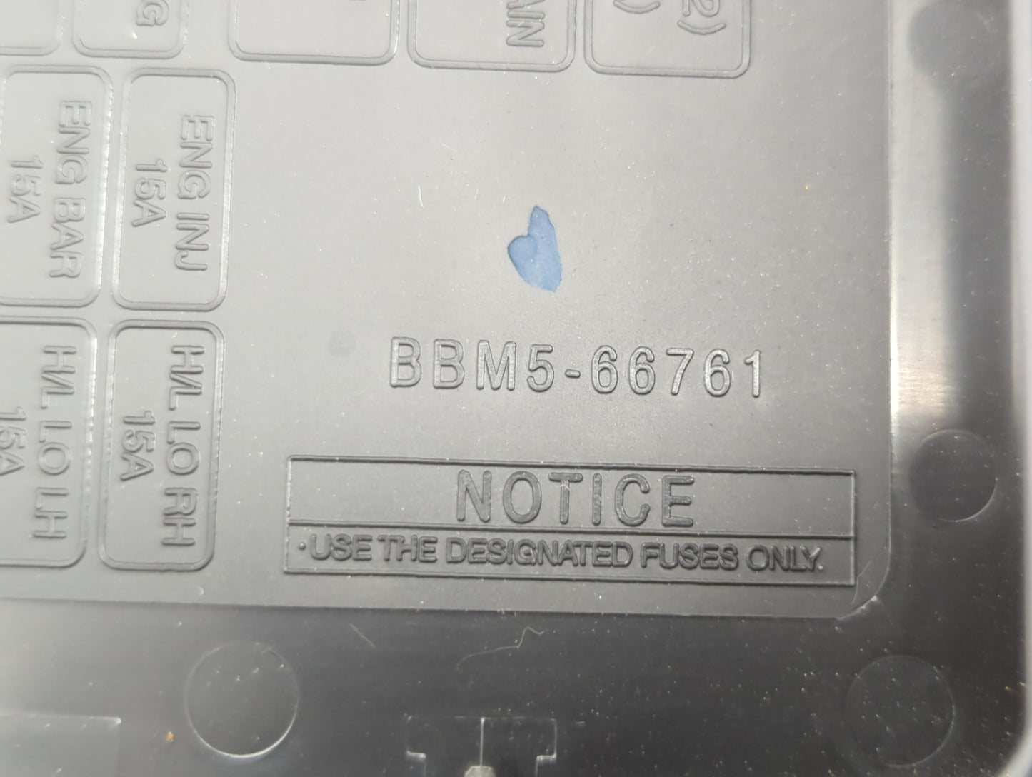 2010 Mazda 3 Fusebox Fuse Box Panel Relay Module P/N:BBM5-66761 Fits OEM Used Auto Parts - Oemusedautoparts1.com