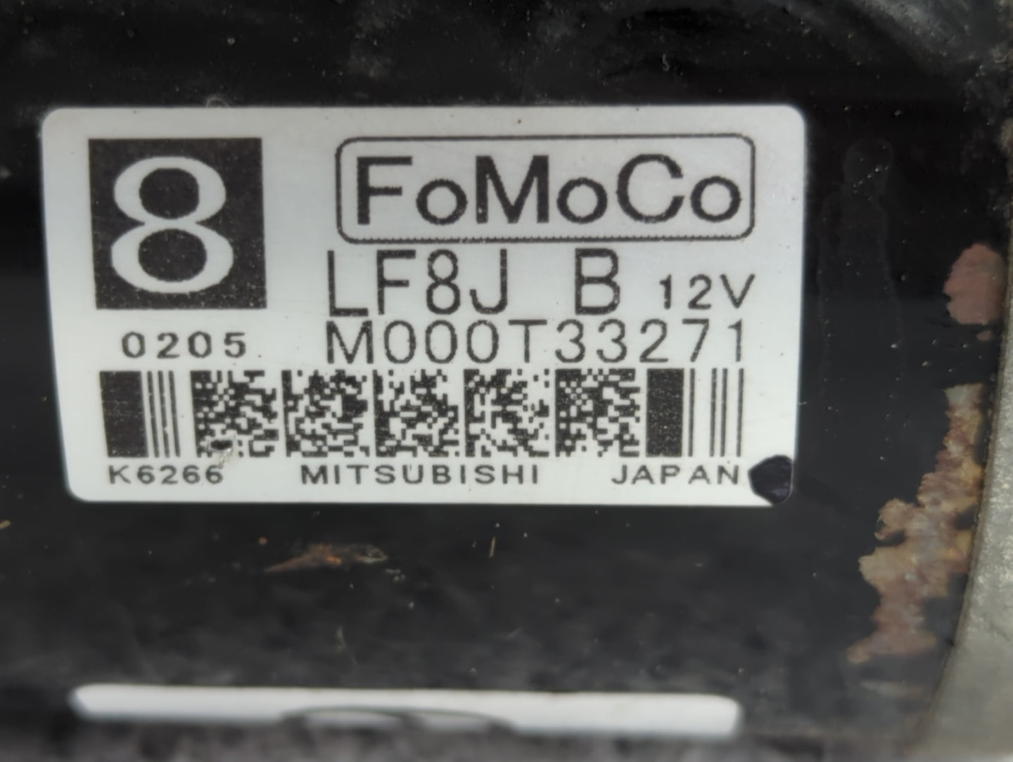 2010-2013 Mazda 3 Car Starter Motor Solenoid OEM P/N:M000T33271 Fits Fits 2010 2011 2012 2013 OEM Used Auto Parts - Oemuseda