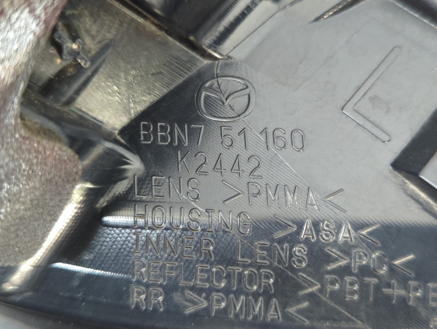 2010-2013 Mazda 3 Tail Light Assembly Passenger Right OEM P/N:BBN7 51 160 Fits Fits 2010 2011 2012 2013 OEM Used Auto Parts 