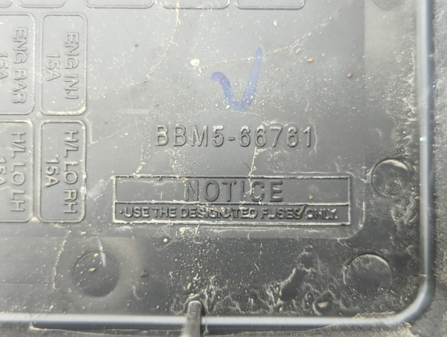 2010 Mazda 3 Fusebox Fuse Box Panel Relay Module P/N:BBM5-66761 Fits OEM Used Auto Parts - Oemusedautoparts1.com