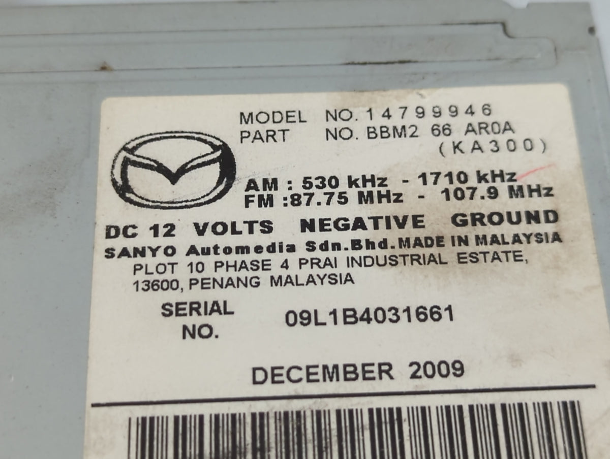 2010-2010 Mazda 3 Am Fm Cd Player Radio Receiver 764398 - Oemusedautoparts1.com