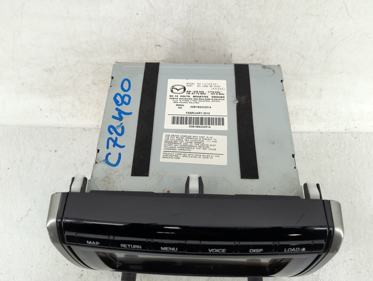 2009-2010 Mazda 5 Radio AM FM Cd Player Receiver Replacement P/N:CD83 66 DV0A 14799301 Fits Fits 2009 2010 OEM Used Auto Par
