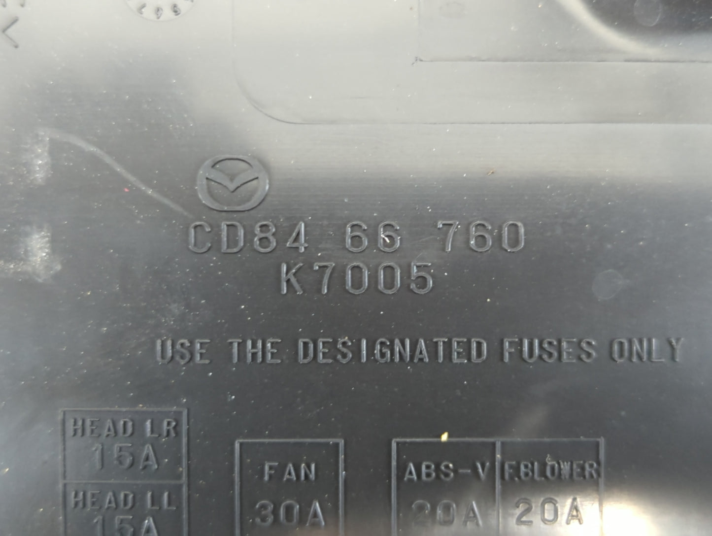 2008-2010 Mazda 5 Fusebox Fuse Box Panel Relay Module P/N:K7005 CD84 66 760 Fits Fits 2008 2009 2010 OEM Used Auto Parts - O