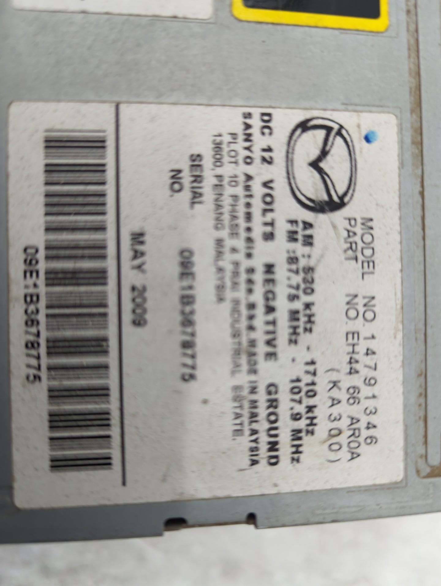 2010-2012 Mazda Cx-7 Radio AM FM Cd Player Receiver Replacement P/N:14791346 EH4466AR0A Fits Fits 2010 2011 2012 2013 2014 2