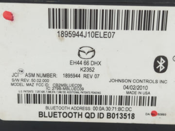 2010-2012 Mazda Cx-7 Radio AM FM Cd Player Receiver Replacement P/N:BBM5 66 AR0 GJR9 66 DHOB Fits OEM Used Auto Parts