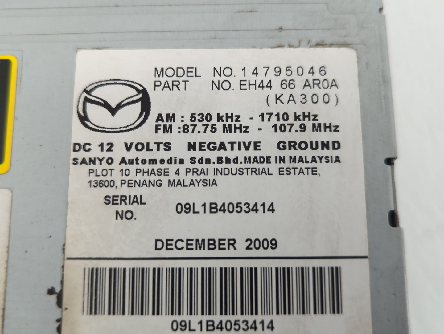 2010-2010 Mazda Cx-7 Am Fm Cd Player Radio Receiver - Oemusedautoparts1.com