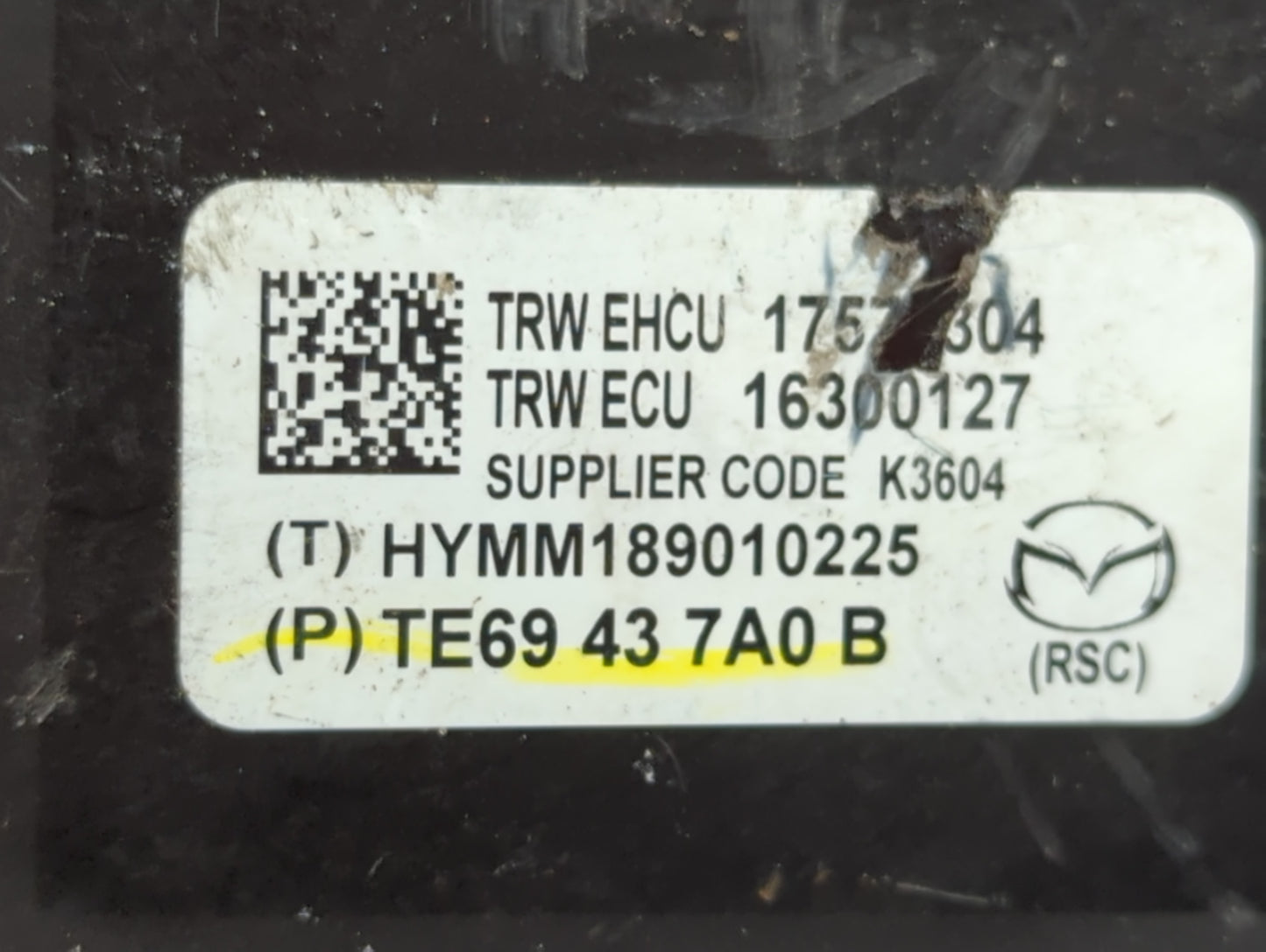2010-2012 Mazda Cx-9 ABS Pump Control Module Replacement P/N:TE69 43 7A0 B Fits Fits 2010 2011 2012 OEM Used Auto Parts - Oe