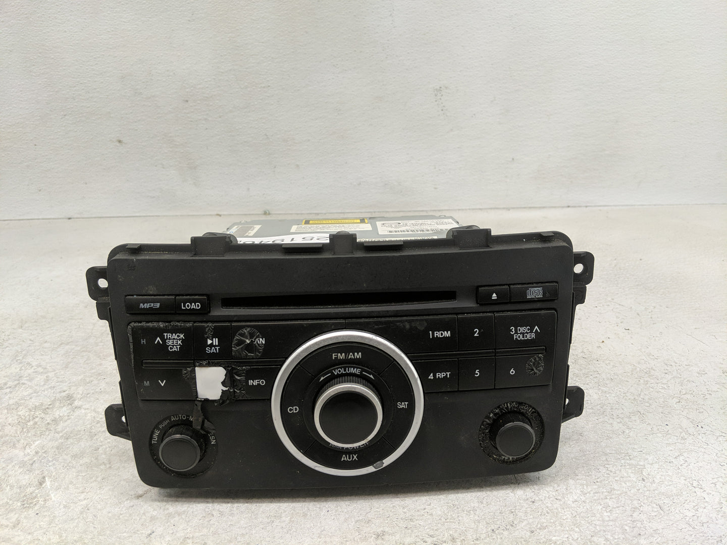 2010 Mazda Cx-9 Radio AM FM Cd Player Receiver Replacement P/N:14795565 TE91 66 AR0B Fits OEM Used Auto Parts - Oemusedautop