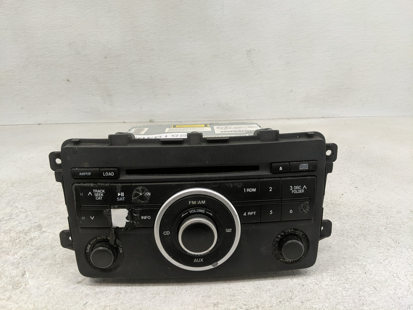 2010 Mazda Cx-9 Radio AM FM Cd Player Receiver Replacement P/N:14795565 TE91 66 AR0B Fits OEM Used Auto Parts - Oemusedautop