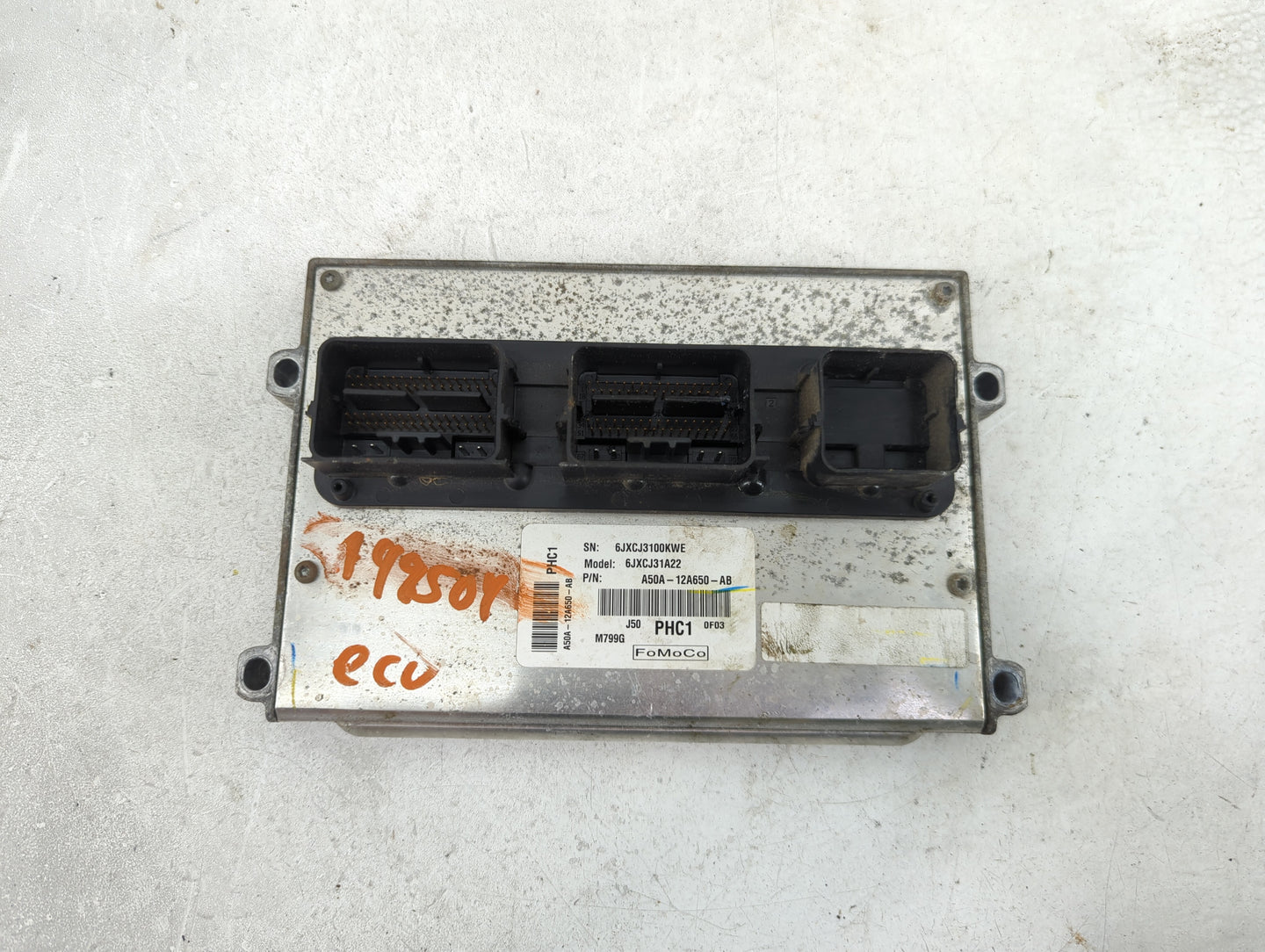2010 Mazda Cx-9 PCM Engine Control Computer ECU ECM PCU OEM P/N:A50A-12A650-AB 6JXCJ31A22, 6JXCJ3100KWE Fits OEM Used Auto P