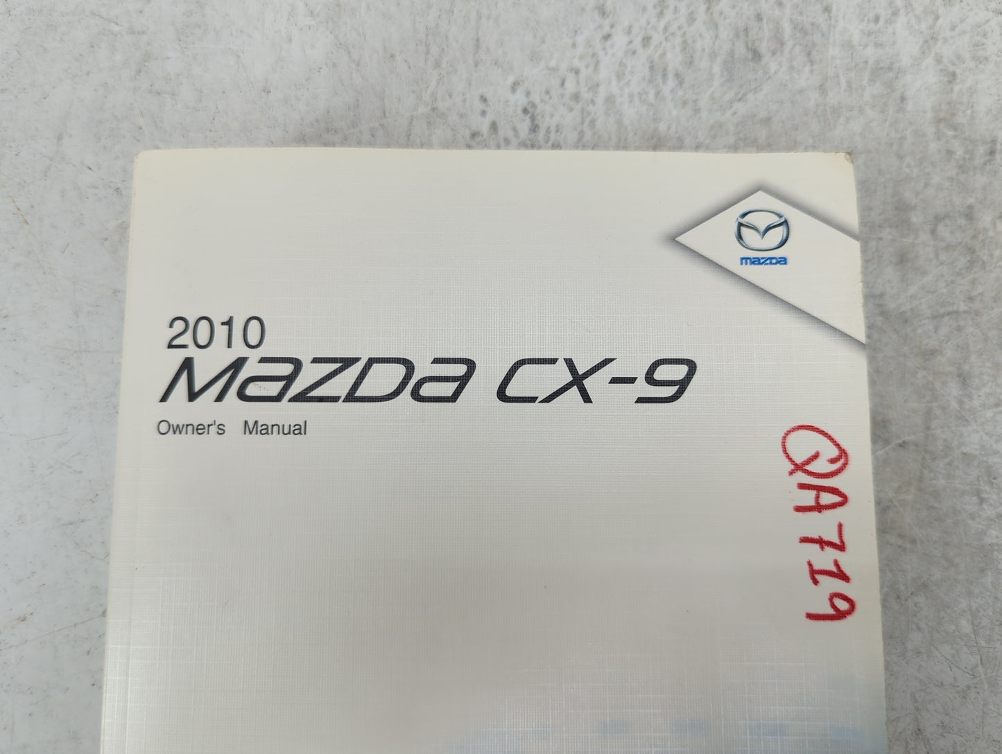 2010 Mazda Cx-9 Owners Manual Book Guide P/N:8AU2-EA-09G 9999-95-011C-10 OEM Used Auto Parts - Oemusedautoparts1.com