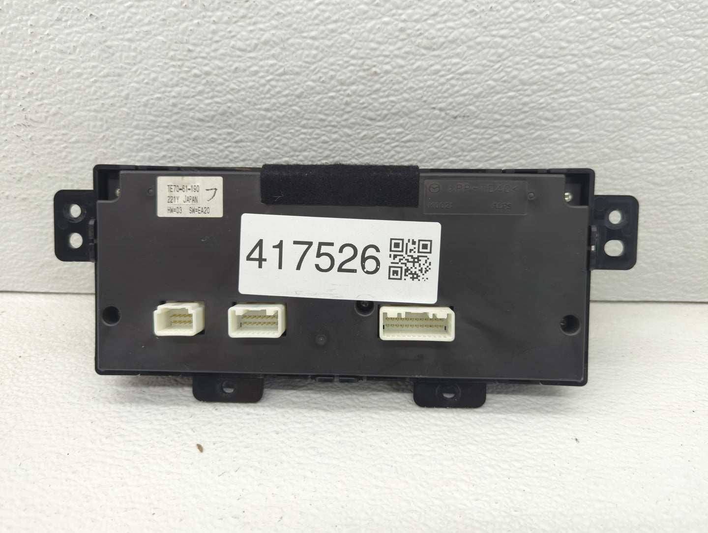 2010-2015 Mazda Cx-9 Climate Control Module Temperature AC/Heater Replacement P/N:TE70-61-190 Fits OEM Used Auto Parts - Oem