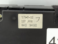 2010-2015 Mazda Cx-9 Climate Control Module Temperature AC/Heater Replacement P/N:TE70-61-190 Fits OEM Used Auto Parts - Oem
