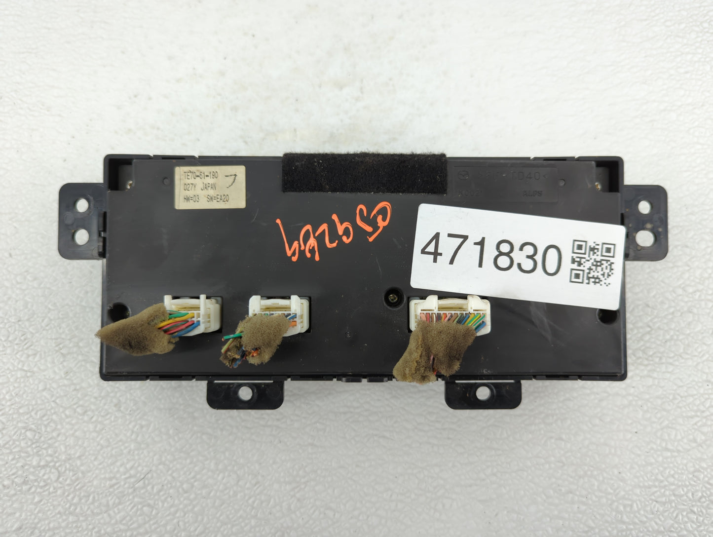 2010-2015 Mazda Cx-9 Climate Control Module Temperature AC/Heater Replacement P/N:TE70-61-190 Fits OEM Used Auto Parts - Oem