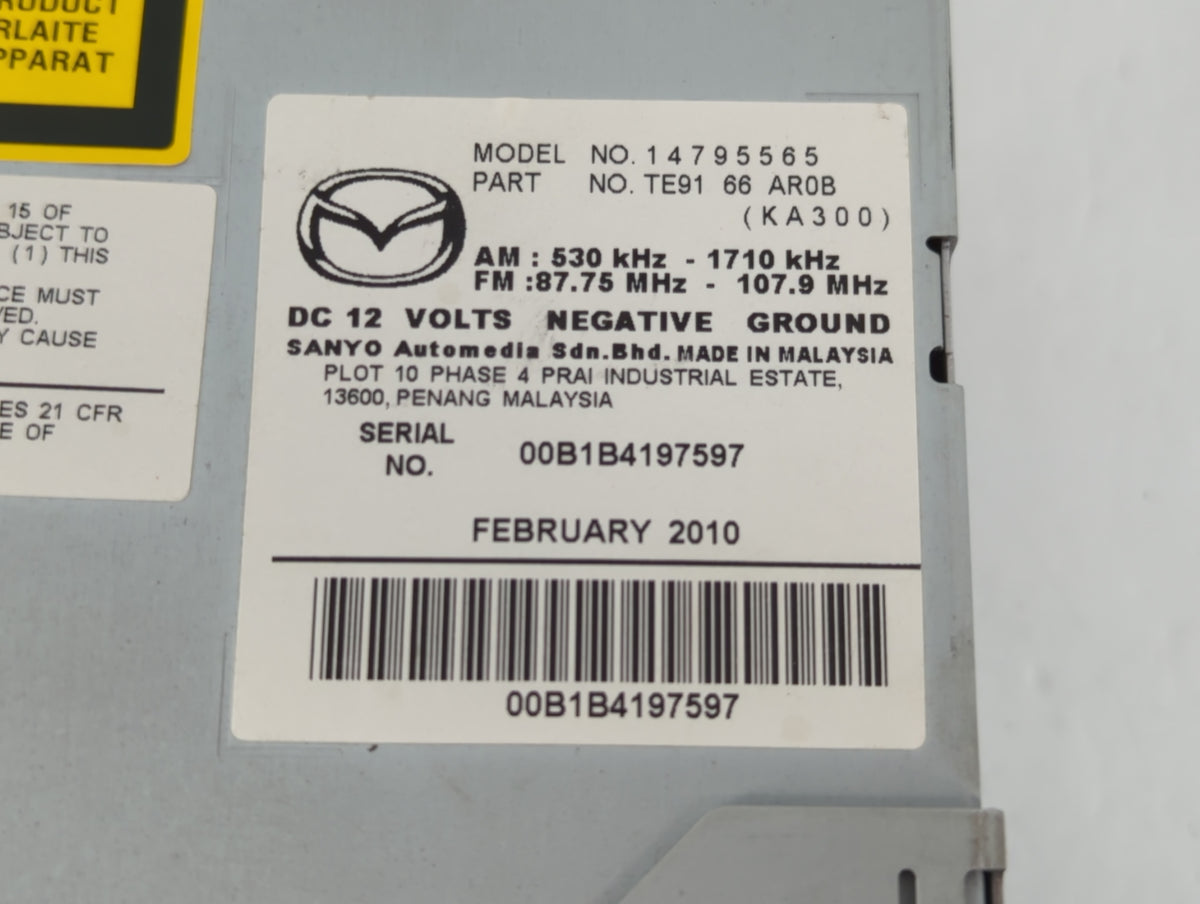 2009-2010 Mazda Cx-9 Am Fm Cd Player Radio Receiver 696683 - Oemusedautoparts1.com