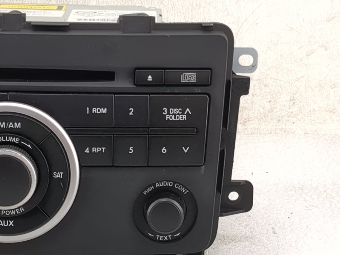 2010 Mazda Cx9 Radio AM FM Cd Player Receiver Replacement P/N:14795565 TE9166AR0B Fits OEM Used Auto Parts - Oemusedautopart