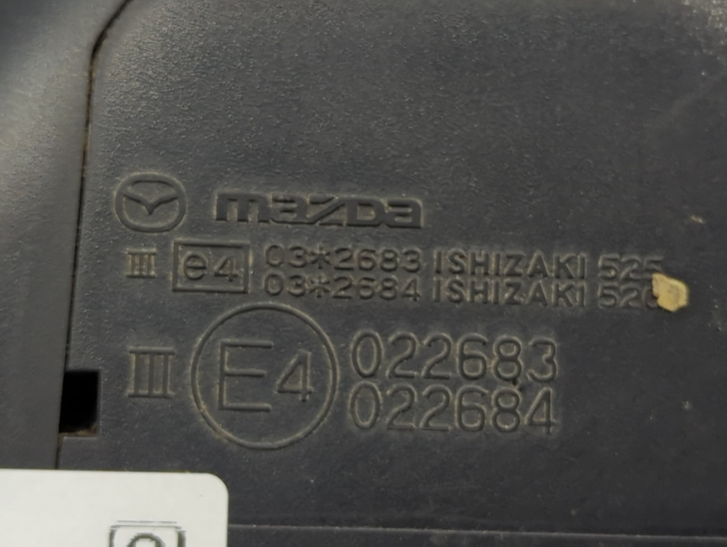 2010 Mazda Mazda3 Passenger Side View Mirror - Right Door Mirror OEM Used - Oemusedautoparts1.com