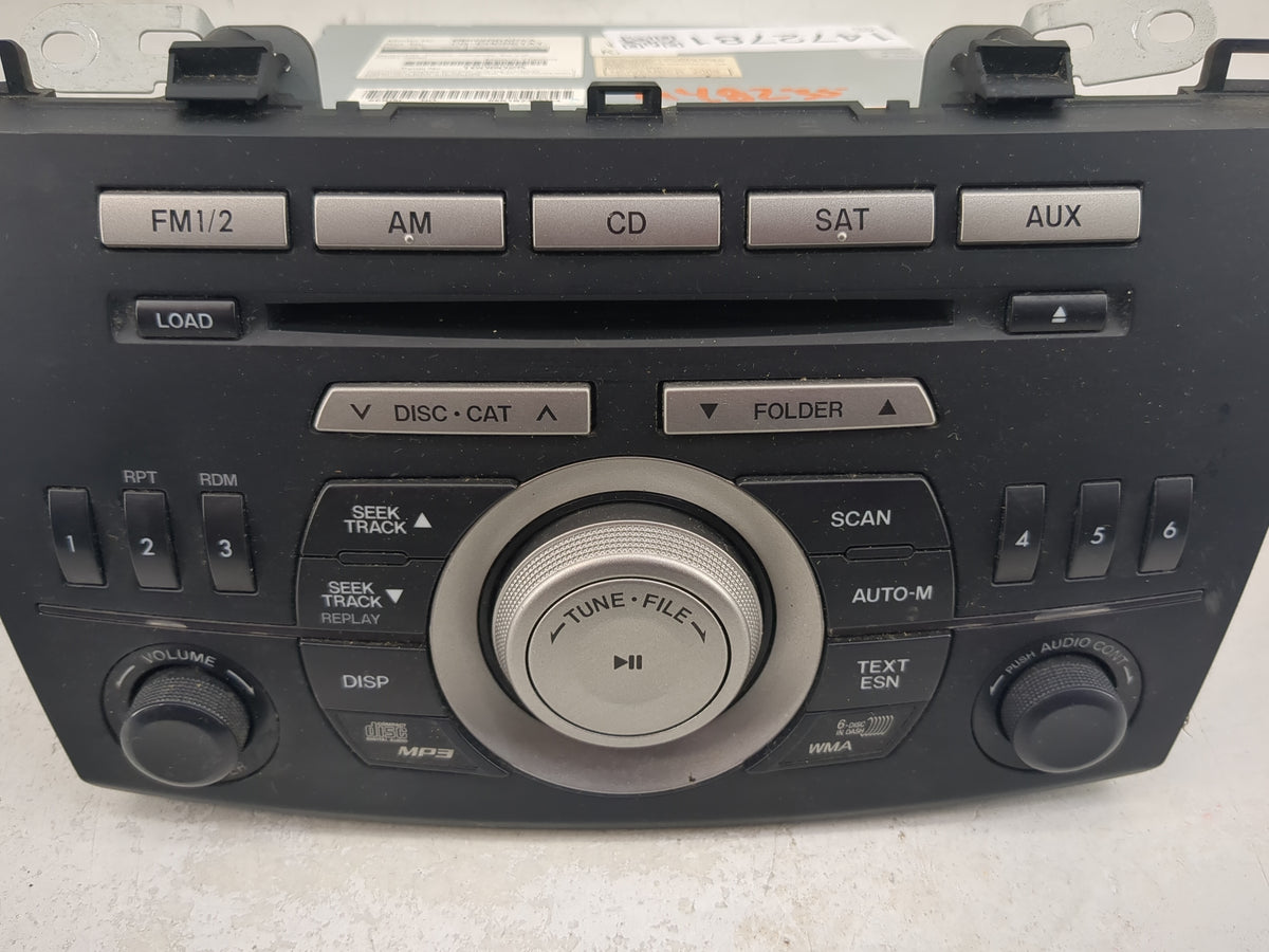 2010 Mazda Mazda3 Radio AM FM Cd Player Receiver Replacement P/N:BBM466ARXA CQ-EM6861AT Fits OEM Used Auto Parts - Oemusedau