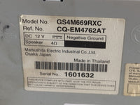 2010 Mazda Mazda6 Radio AM FM Cd Player Receiver Replacement P/N:GS4M669RXC CQ-EM4762AT Fits Fits 2009 OEM Used Auto Parts -