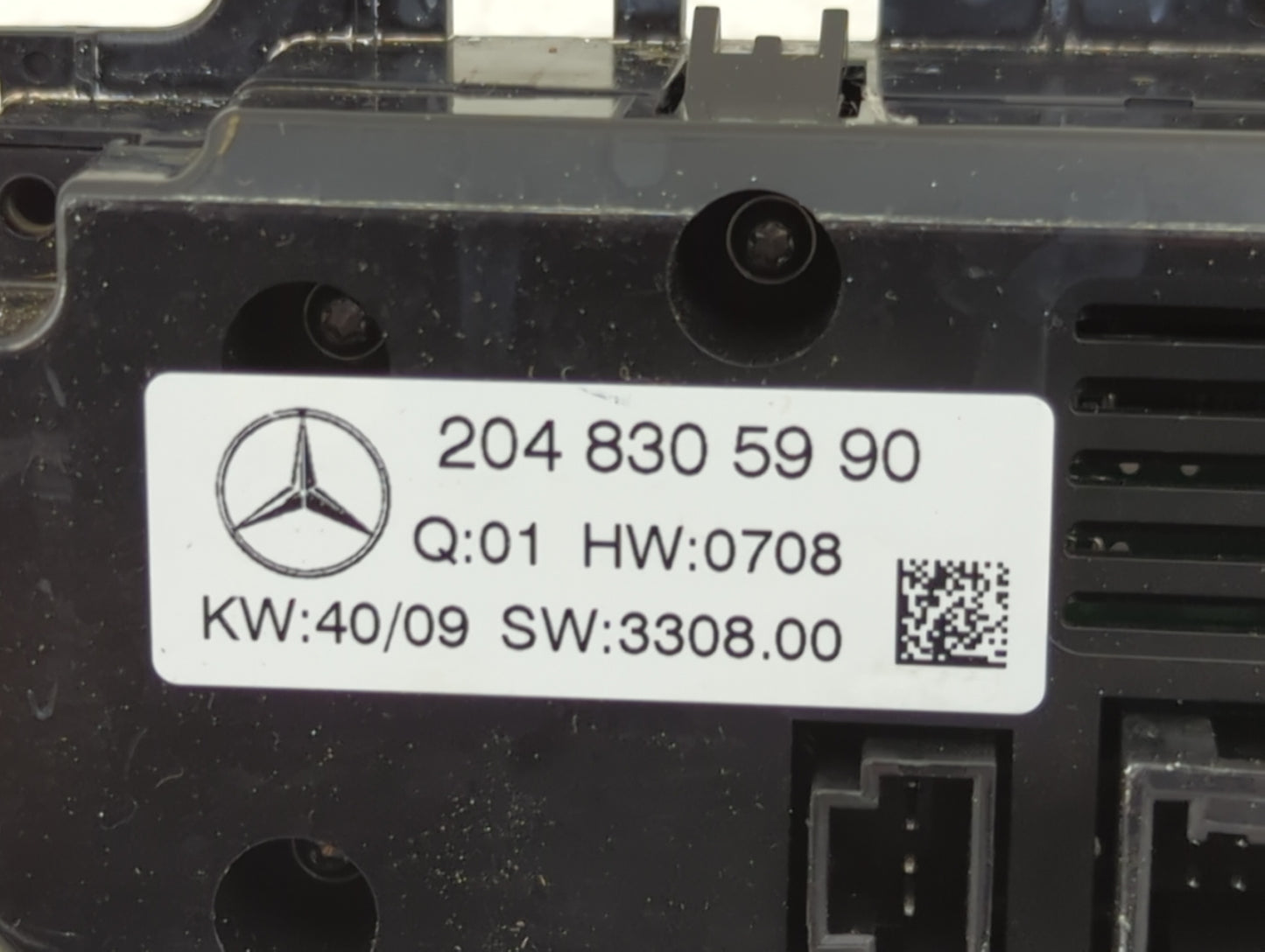 2010 Mercedes-Benz C-Class Climate Control Module Temperature AC/Heater Replacement P/N:2048305990 Fits Fits 2009 OEM Used A