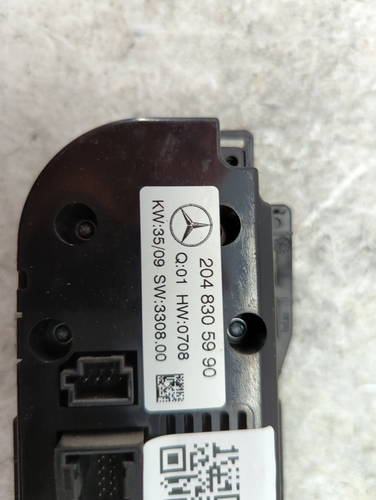2010 Mercedes-Benz C-Class Climate Control Module Temperature AC/Heater Replacement P/N:2048305990 Fits Fits 2009 OEM Used A