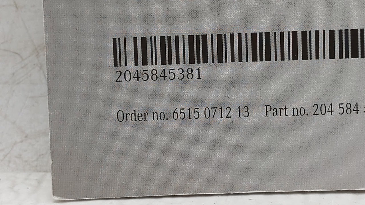 2010 Mercedes-Benz C230 Owners Manual Book Guide OEM Used Auto Parts - Oemusedautoparts1.com