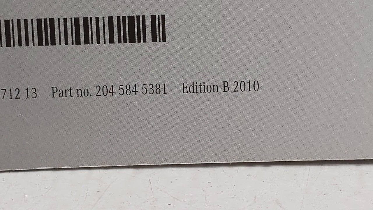 2010 Mercedes-Benz C230 Owners Manual Book Guide OEM Used Auto Parts - Oemusedautoparts1.com