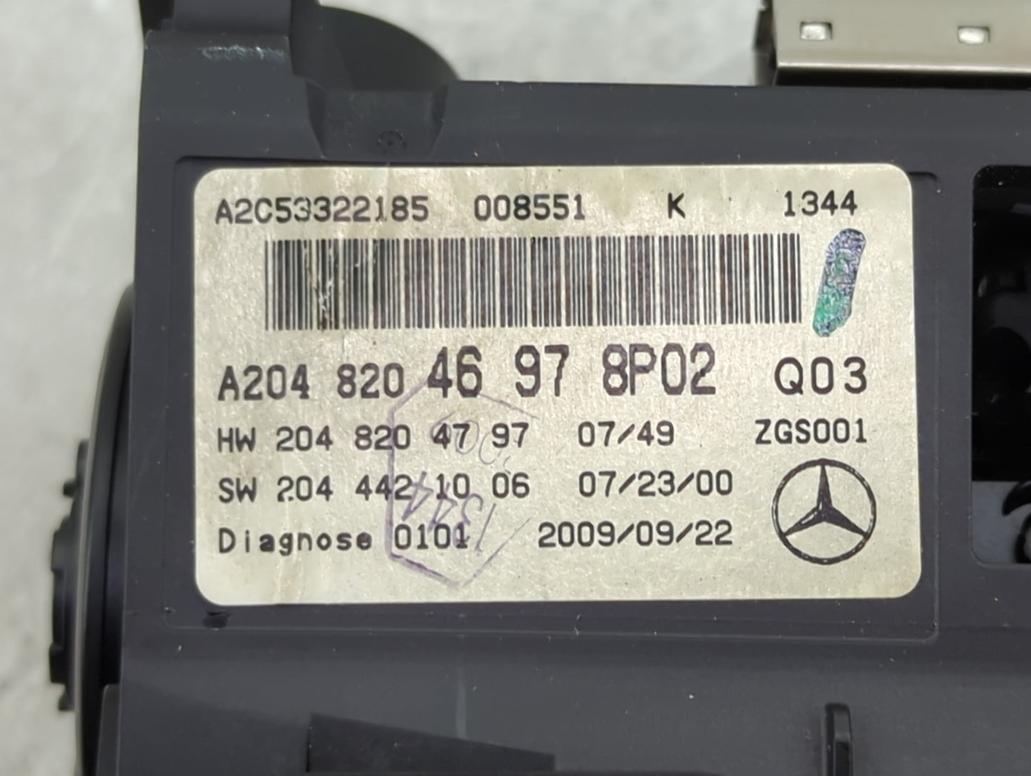 2008-2011 Mercedes-benz C300 Information Display Screen - Oemusedautoparts1.com