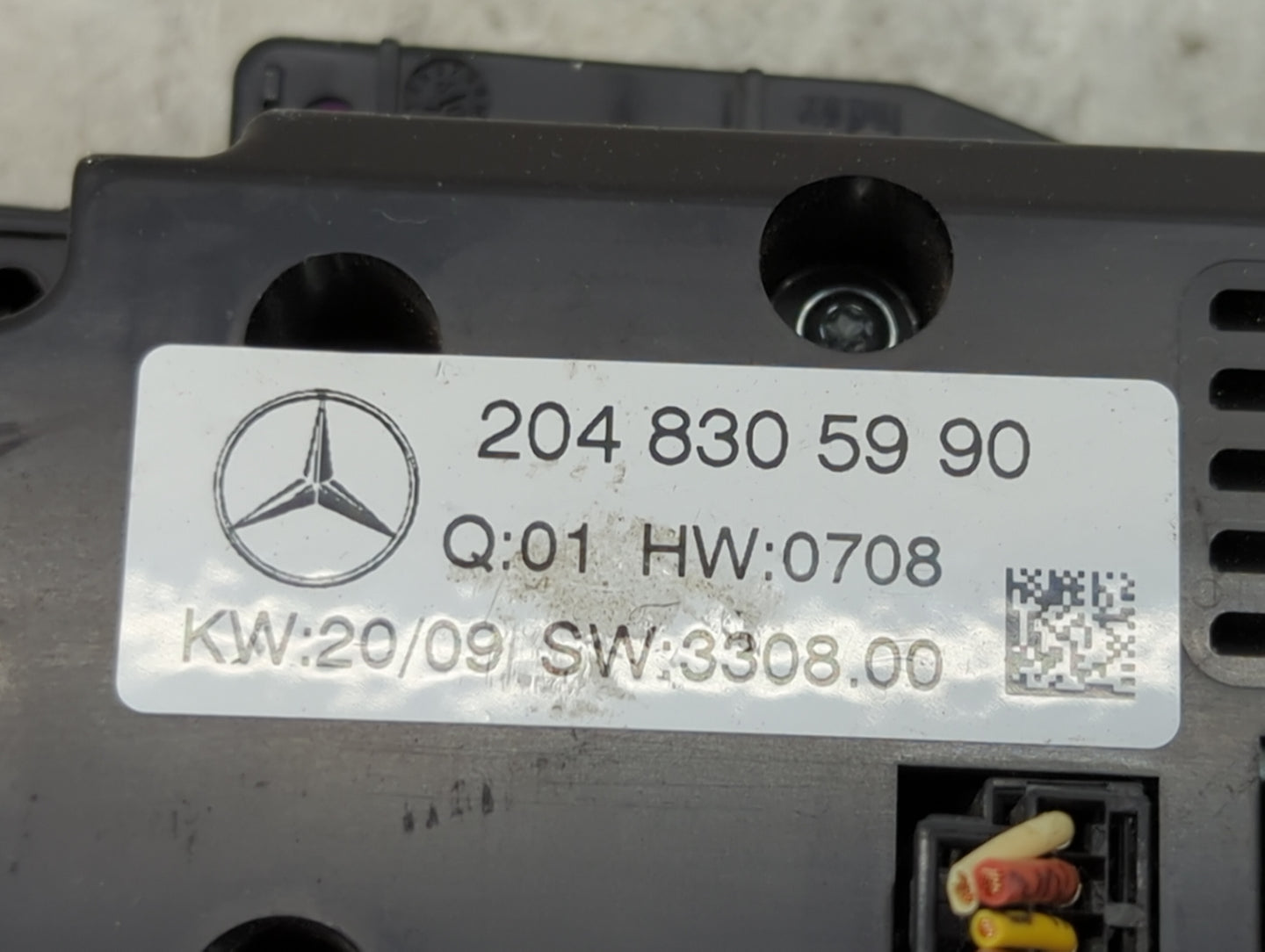 2009-2010 Mercedes-Benz C300 Climate Control Module Temperature AC/Heater Replacement P/N:204 830 59 90 Fits Fits 2009 2010 
