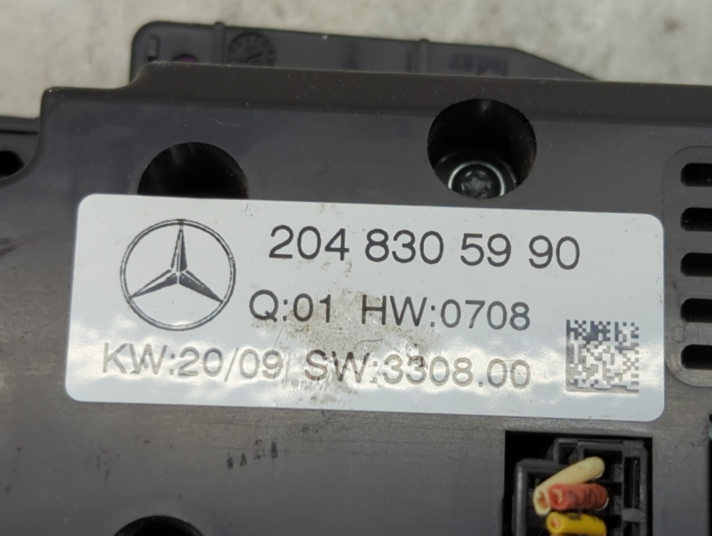 2009-2010 Mercedes-Benz C300 Climate Control Module Temperature AC/Heater Replacement P/N:204 830 59 90 Fits Fits 2009 2010 