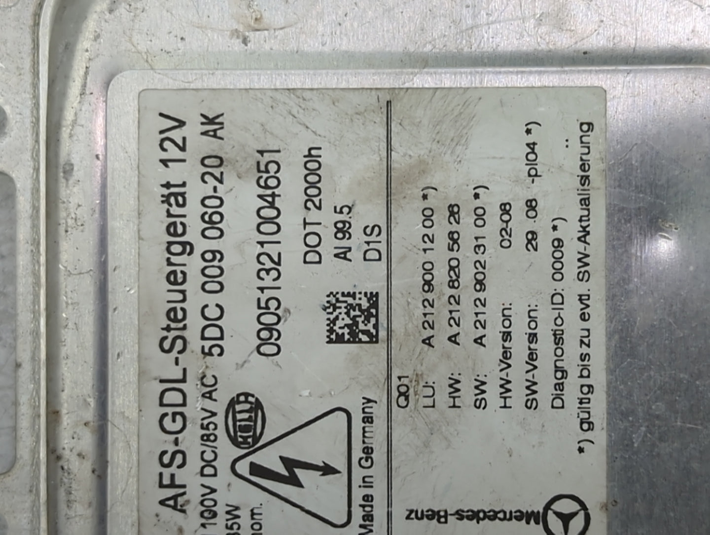 2010 Mercedes-benz E-class Headlight Ballast Head Light - Oemusedautoparts1.com