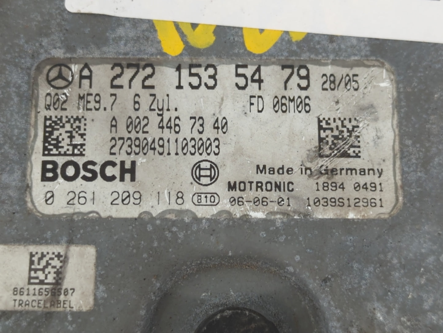 2010-2012 Mercedes-Benz E350 PCM Engine Control Computer ECU ECM PCU OEM P/N:A 272 153 54 79 Fits Fits 2009 2010 2011 2012 O