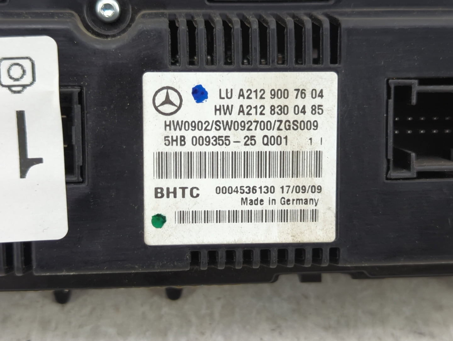 2010 Mercedes-Benz E350 Climate Control Module Temperature AC/Heater Replacement P/N:A212 830 04 85 A212 900 76 04 Fits OEM 