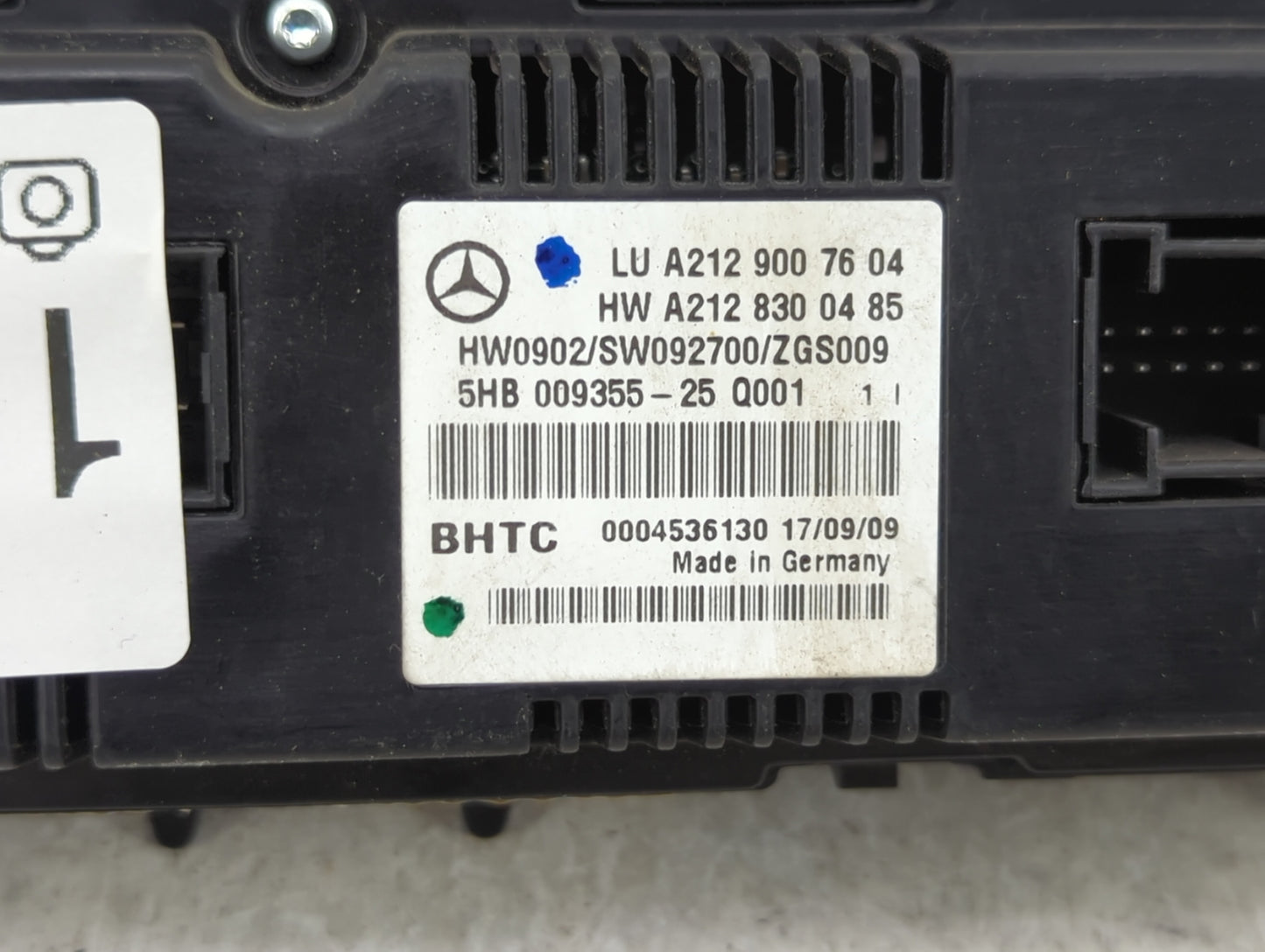 2010 Mercedes-Benz E350 Climate Control Module Temperature AC/Heater Replacement P/N:A212 830 04 85 A212 900 76 04 Fits OEM 