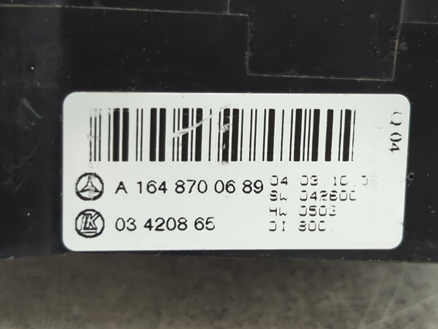 2010 Mercedes-Benz Gl550 Climate Control Module Temperature AC/Heater Replacement P/N:A1648700689 0342086504 Fits OEM Used A