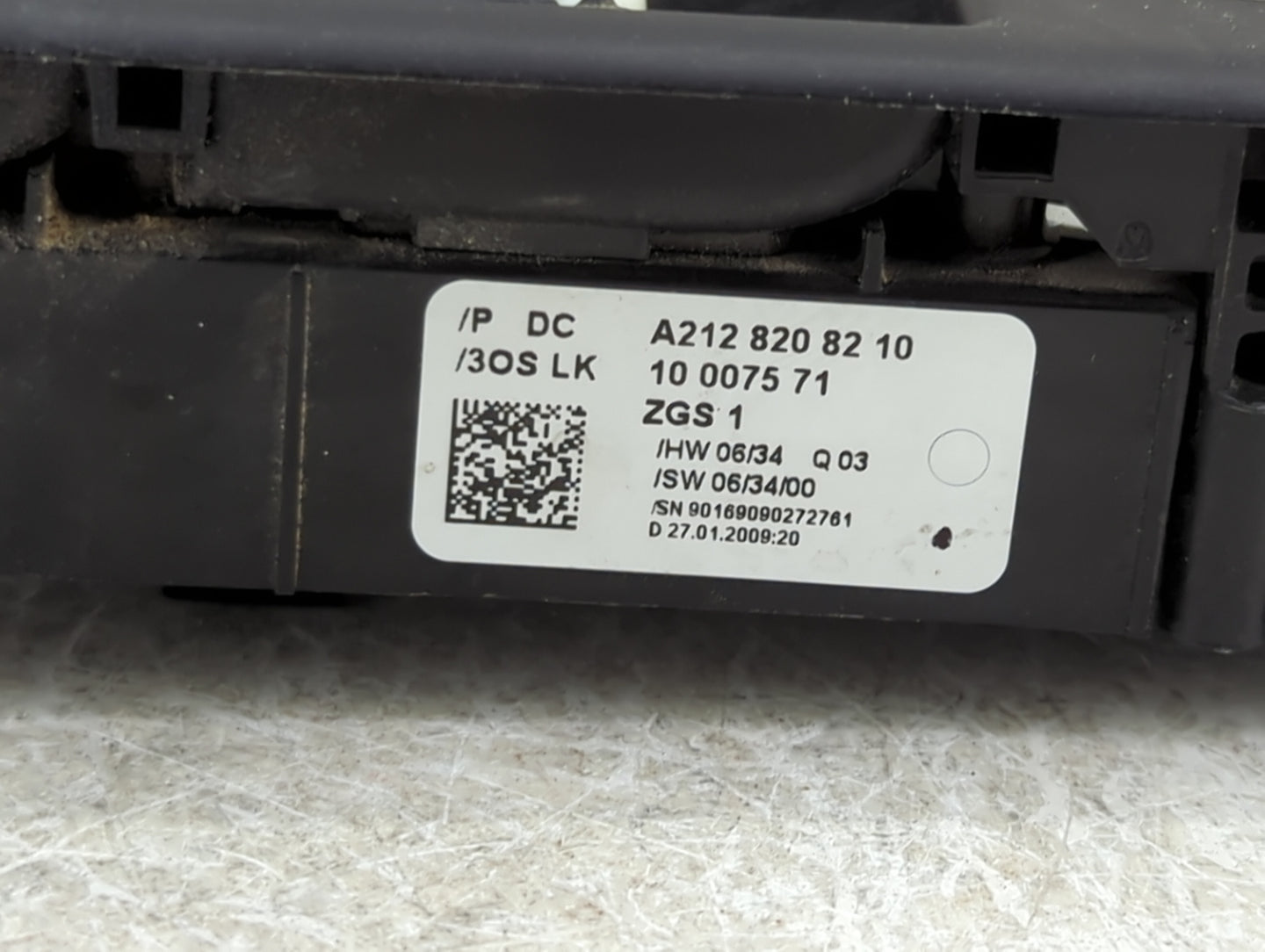 2010-2015 Mercedes-Benz Glk350 Master Power Window Switch Replacement Driver Side Left P/N:A212 820 82 10 Fits OEM Used Auto