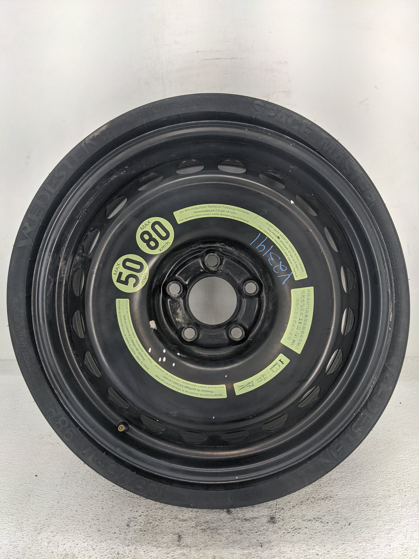 2010-2015 Mercedes-benz Glk350 Spare Donut Tire Wheel Rim Oem - Oemusedautoparts1.com
